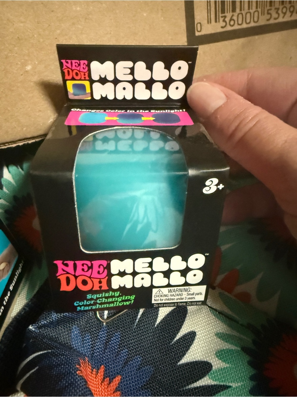 Authentic Needoh Mello Mallo Blue Color-Changing Squishy Marshmallow squishy